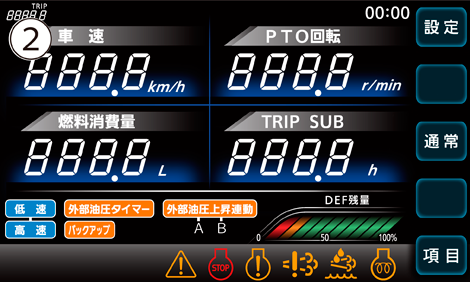 液晶カラーモニターの作業画面