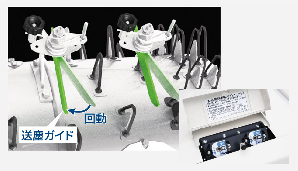 送塵量自動調節 独自機能