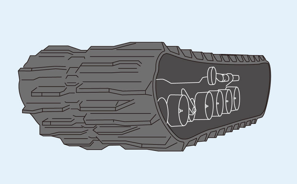 低振動&高耐久クローラーパターン